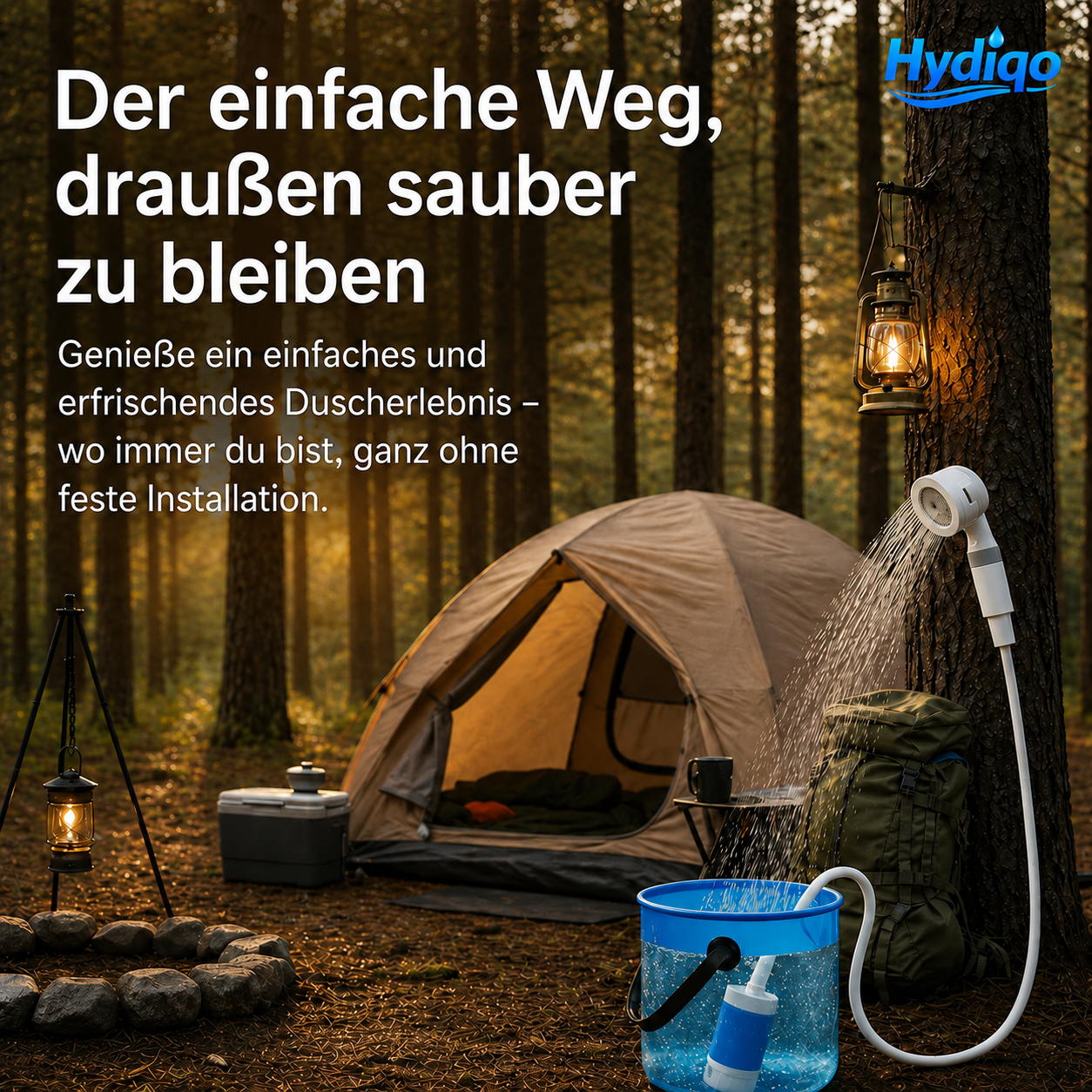 Hydiqo - Tragbare Dusche